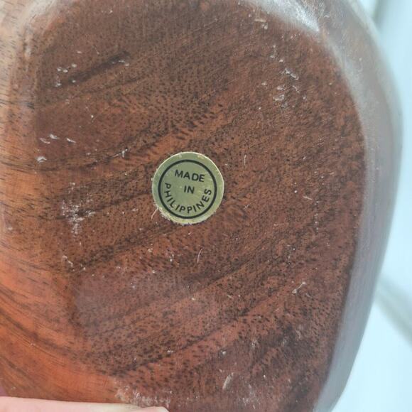 Handmade wooden pineapple decorative dish 8" - Picture 3 of 5